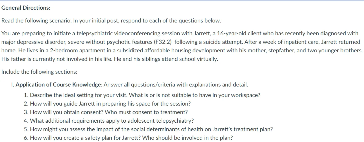 Telepsychiatry